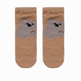 جوراب نوزادی ساق بلند طرح کوآلا قهوه‌ای